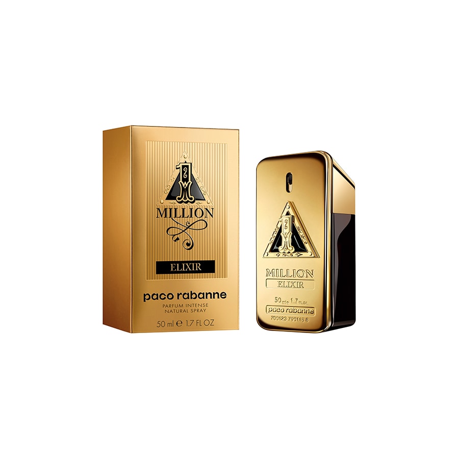 Rabanne 1 Million Elixir: Parfum Intens Auriu, Senzual, Lemnos, Vanilie, Tonka, Luxos