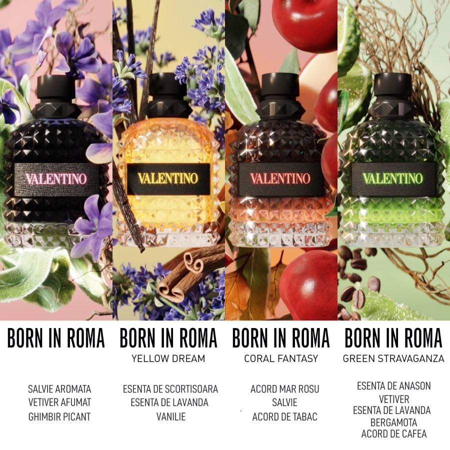 Valentino Born in Roma Green Stravaganza Uomo: Apă de Toaletă Masculină Proaspătă și Aromatică